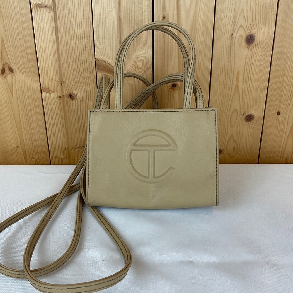 Telfar Vegan Leather Small Shopping Bag - Cream
